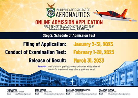 philippine state college of aeronautics - pampanga|Admission Requirements .